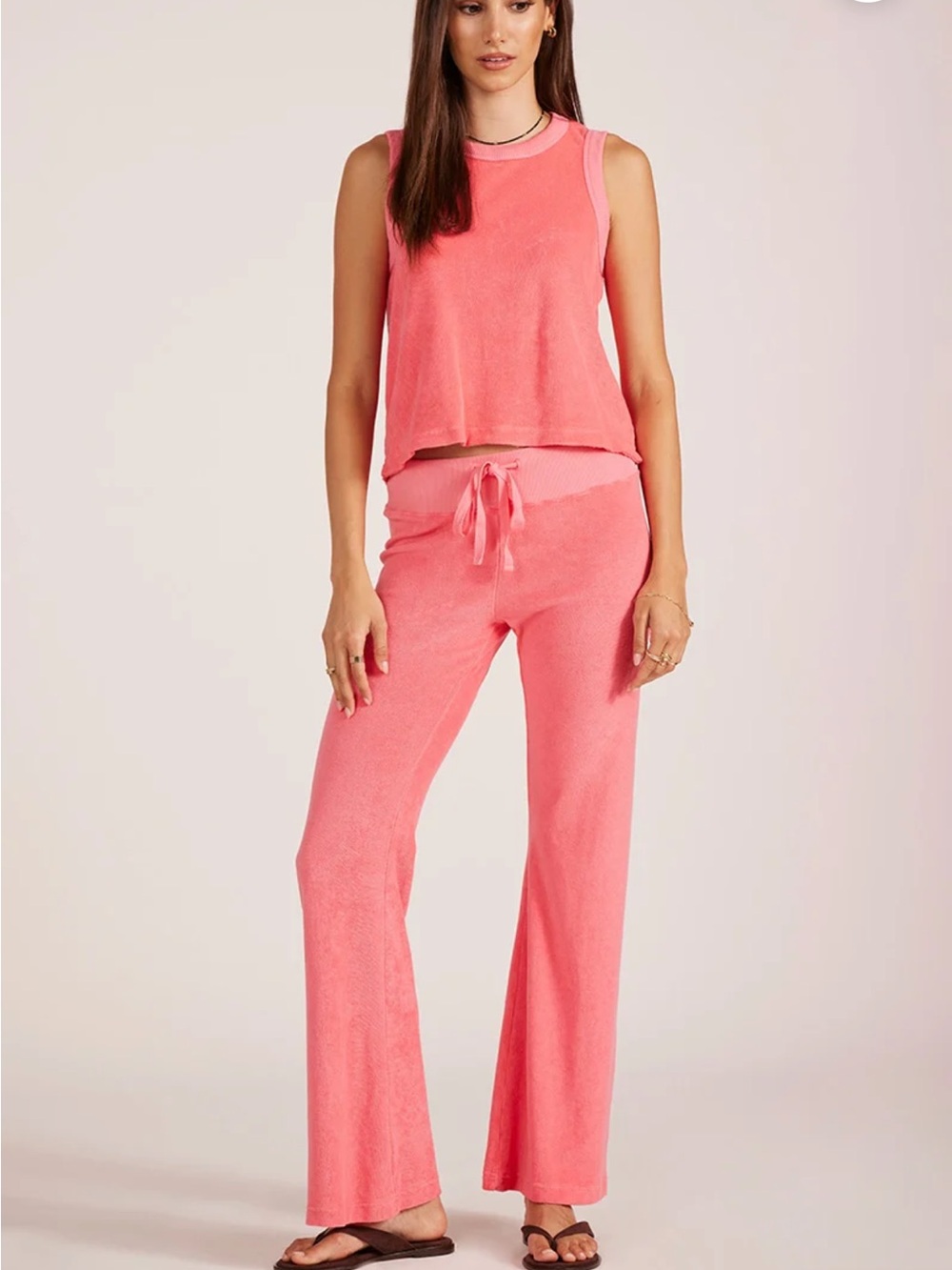 bobi Coral Pink Boot Cut Lounge Pants